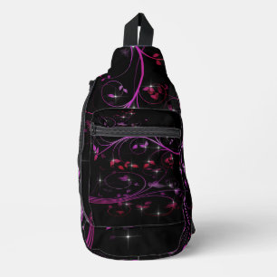 Hot Pink Vines Sling Bag