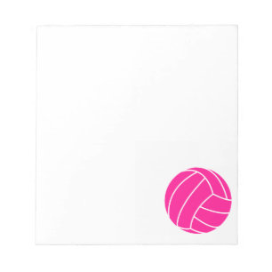 Hot Pink Volleyball Notepad