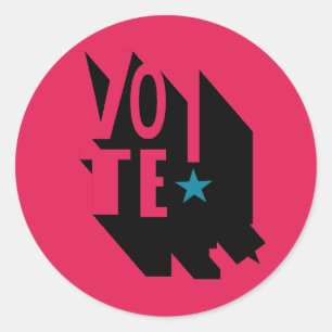 Hot Pink VOTE! Sticker