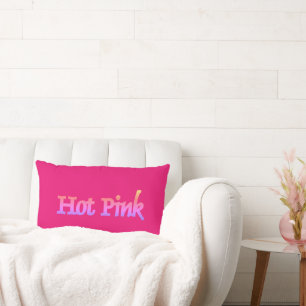 Hot Pink w name lumbar pillow
