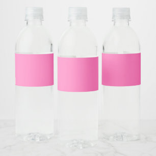 Hot Pink Water Bottle Label