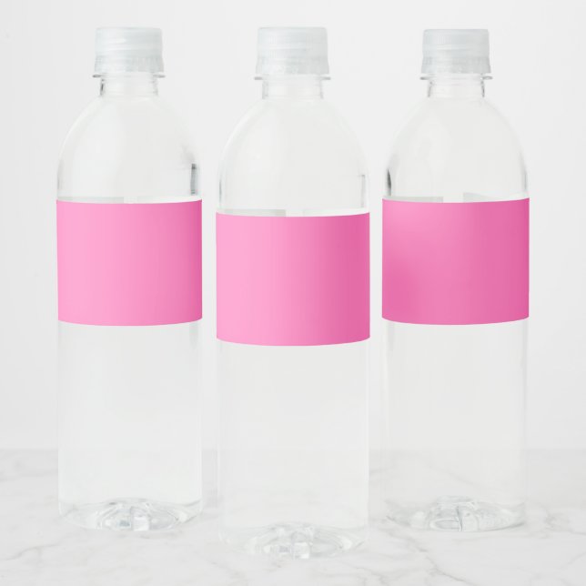 Hot Pink Water Bottle Label (Bottles)