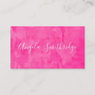 Hot Pink Watercolor Background Business Card