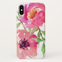 Hot Pink Watercolor Floral Pattern