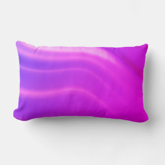 Hot Pink Waves Abstract Pattern Lumbar Cushion