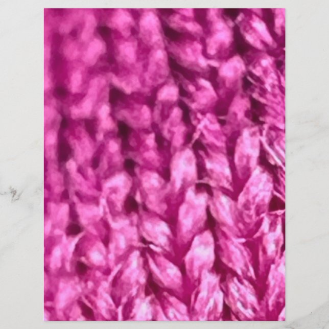 Hot Pink Weave Closeup Scrapbook Paper (Front)