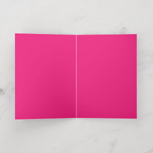 Hot Pink Wedding   Bold Solid Color Invite Foil Greeting Card