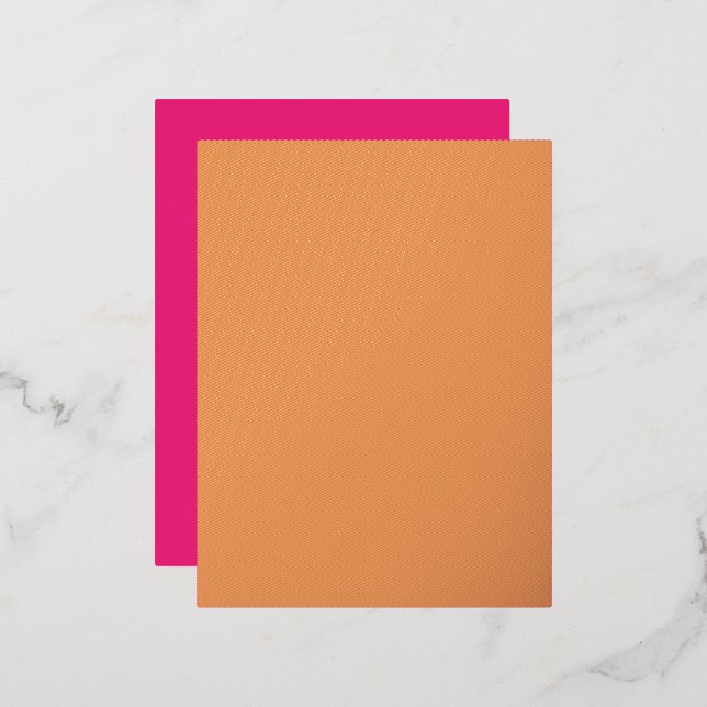 Hot Pink Wedding | Bold Solid Colour Invite (Front/Back)