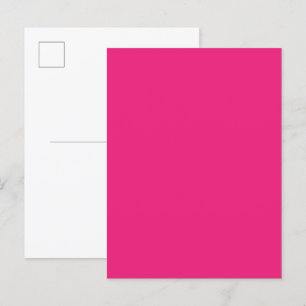 Hot Pink Wedding Bold Solid Colour Invite