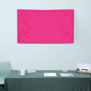 Hot Pink Wedding Bold Solid Colour Invite Banner