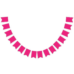 Hot Pink Wedding   Bold Solid Colour Invite Bunting