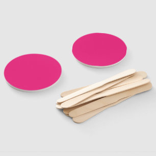 Hot Pink Wedding Bold Solid Colour Invite Hand Fan