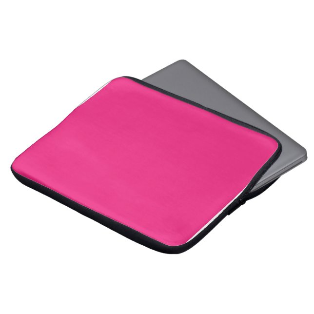 Hot Pink Wedding | Bold Solid Colour Invite Laptop Sleeve (Front Top)