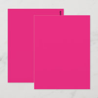 Hot Pink Wedding | Bold Solid Colour Invite