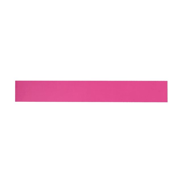 Hot Pink Wedding | Bold Solid Colour Invite Wrap Around Label (Individual)