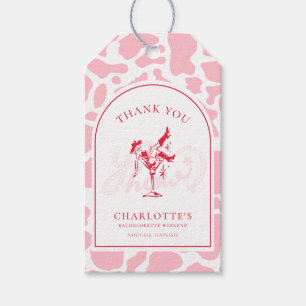 Hot Pink Western Bachelorette Party Gift Tags