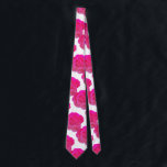 Hot Pink White Floral Rose Flowers Cool Gift Favou Tie<br><div class="desc">Designed with cool pink floral patterns that makes a great gift or party favour for birthdays,  weddings,  wedding anniversary or any events or celebrations! Choose any background colour as you wish!</div>
