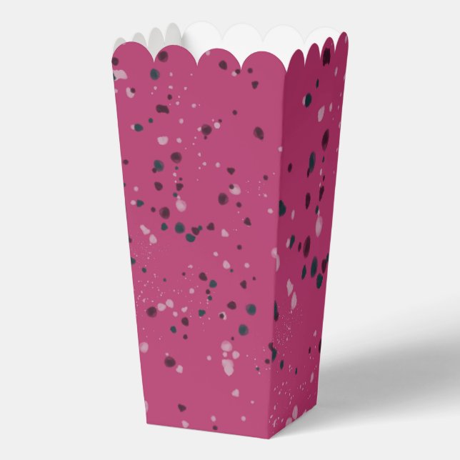 Hot Pink With Confetti Favour Box (Back)