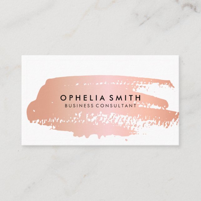 Hot Pink with White Border pink brushed Business Card (Front)