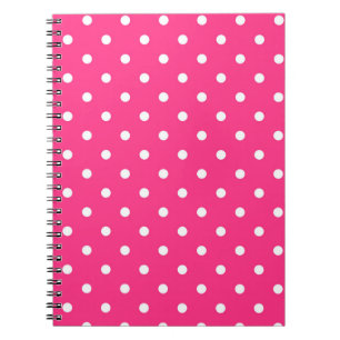 Hot Pink with White Polka Dots Notebook