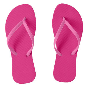 Hot Pink women pink and black flip flops