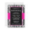 Hot Pink Zebra Bachelorette Party Invitations