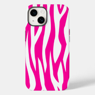 Hot Pink Zebra Print Case-Mate iPhone 14 Case