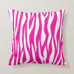 Hot Pink Zebra Print Cushion