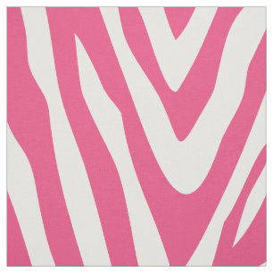 Hot Pink Zebra Print Large Scale Fabric