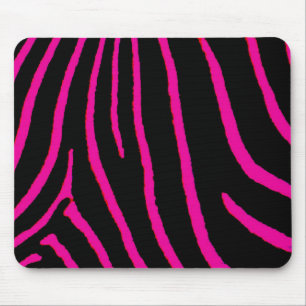 Hot Pink Zebra Print Mouse Pad