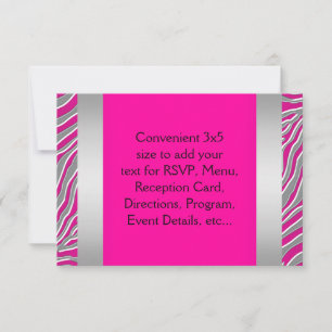 Hot Pink Zebra RSVP