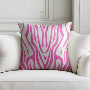 Hot pink zerba print cushion