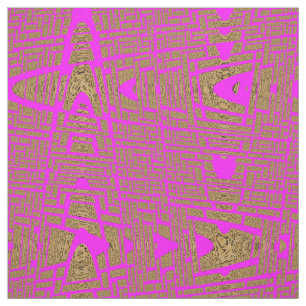 Hot Pink Zigzag Leopard Print Pattern Fabric