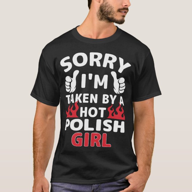 Hot Polish Girl Boyfriend T-Shirt (Front)