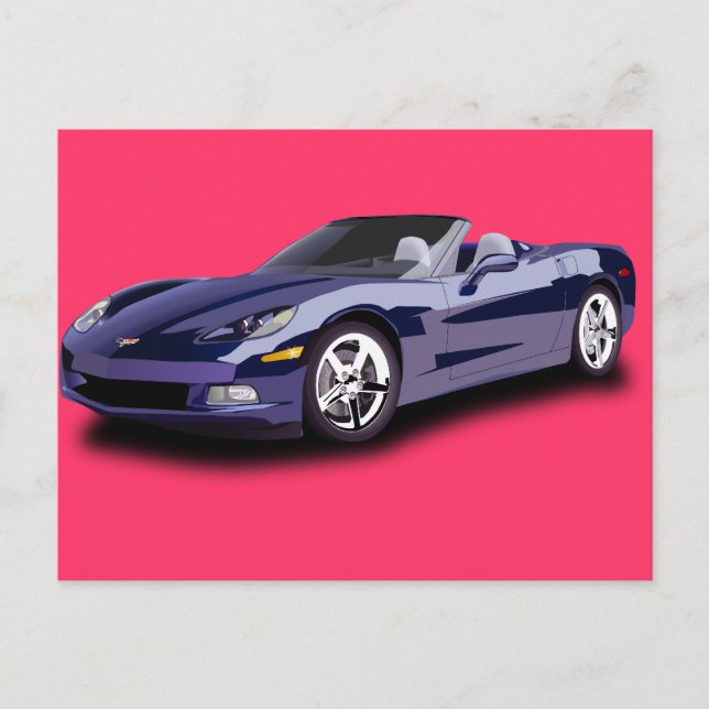 Hot Racing Car Postcard (Front)