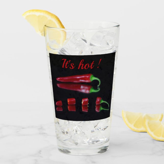 Hot red chilli pepper glass (Front Ice)