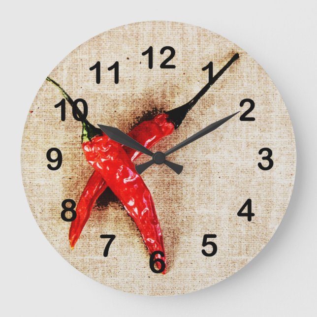hot red chilli peppers clock (Front)
