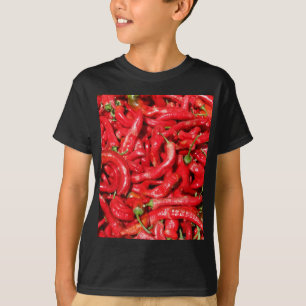 Hot Red Chilli Peppers Outdoors in the Summer Sun T-Shirt