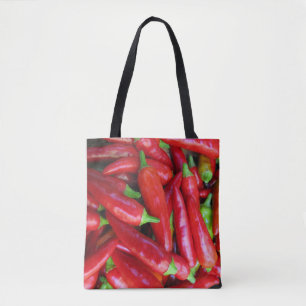 Hot Red Chilli Peppers Vegetable Tote Bag