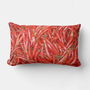 hot red chillies lumbar cushion