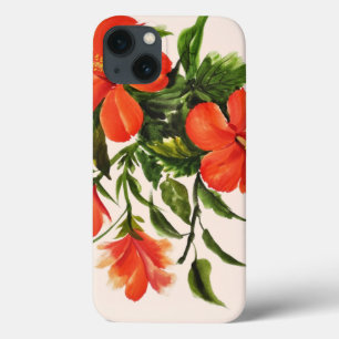 Hot Red Hibiscus iPhone 13 Case