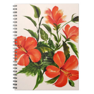 Hot Red Hibiscus Notebook