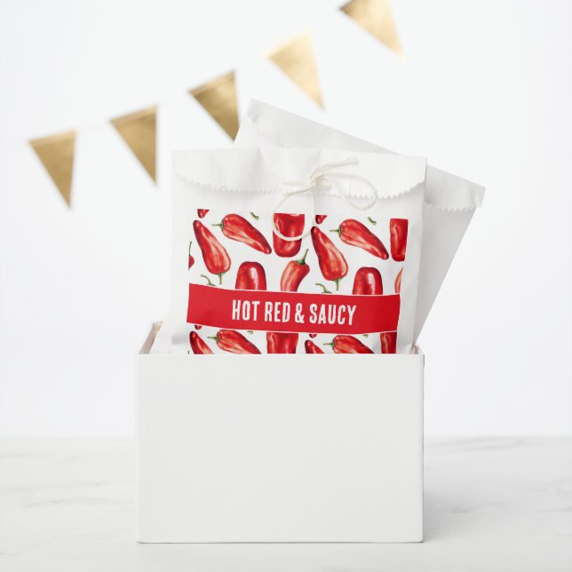 Hot Red & Saucy Wedding Favour Bag (Party)