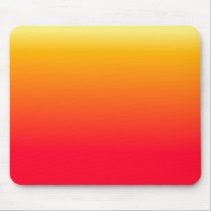 Hot Red Yellow Ombre Design Mouse Pad