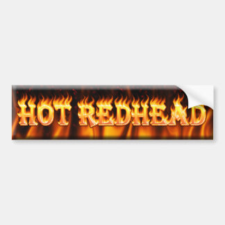 hot redhead bumper sticker