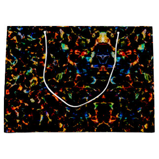 Hot Rocks - Bold Abstract Flame Gift Wrap Large Gift Bag