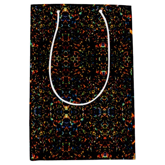 Hot Rocks - Bold Abstract Flame Medium Gift Bag (Front)