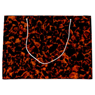 Hot Rocks Ember – Molten Abstract Lava Texture Large Gift Bag