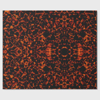 Hot Rocks Ember - Molten Abstract Lava Texture Wrapping Paper