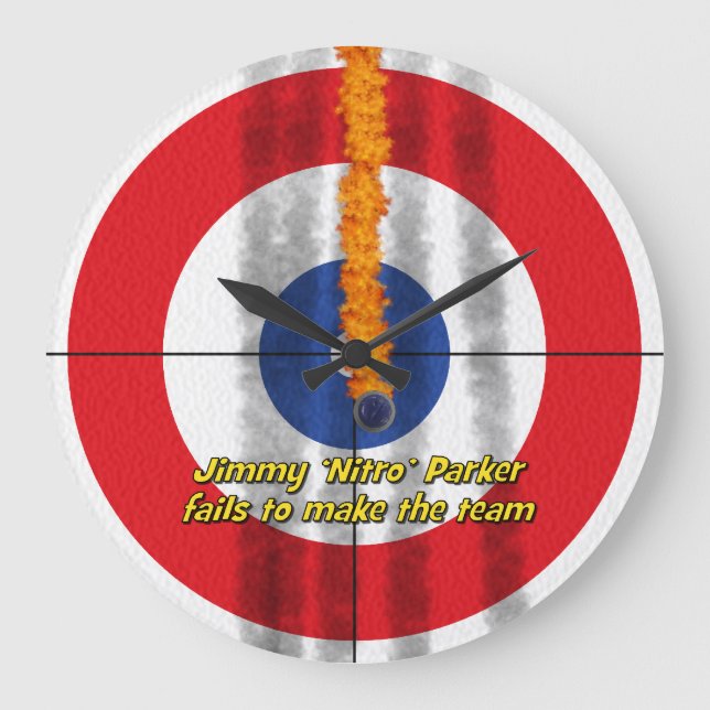 Hot Rocks 'Nitro' Curler's Clock - Red (Front)